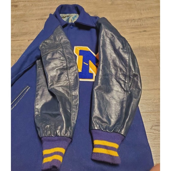 Vintage 50s University of Michigan Wolverines Football Varsity Letterman Jacket - Picture 6 of 9